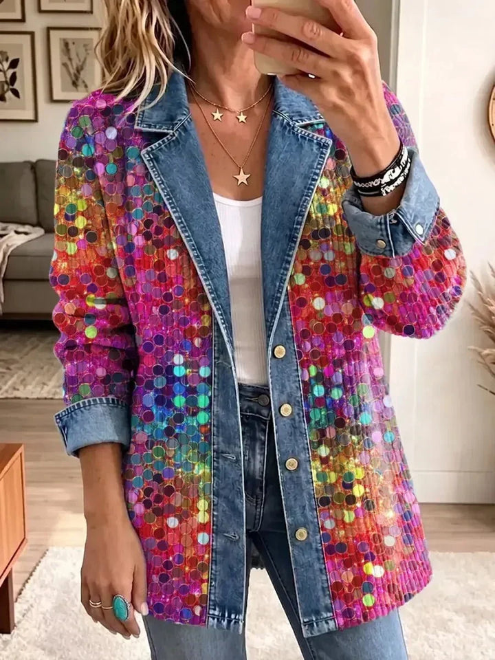 Paulina | Giacca espressiva con motivo di paillettes