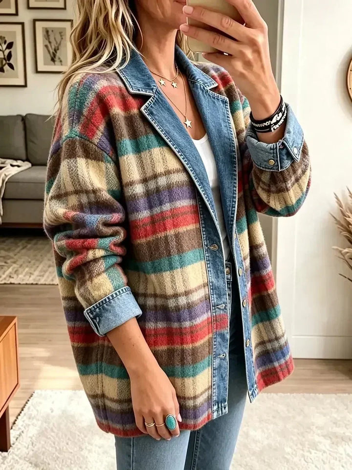 Henriette | Giacca di jeans vintage con patchwork