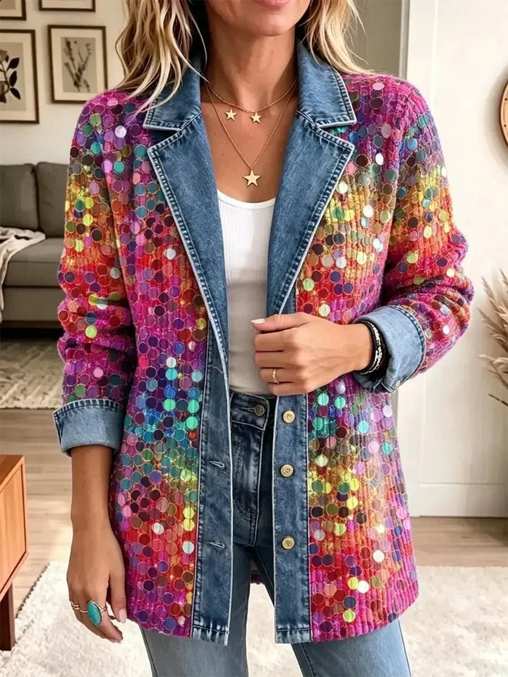 Paulina | Giacca espressiva con motivo di paillettes