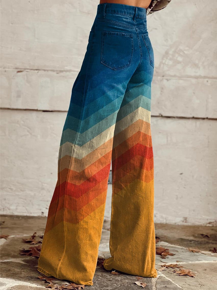 Sanne | Pantaloni zigzag retro