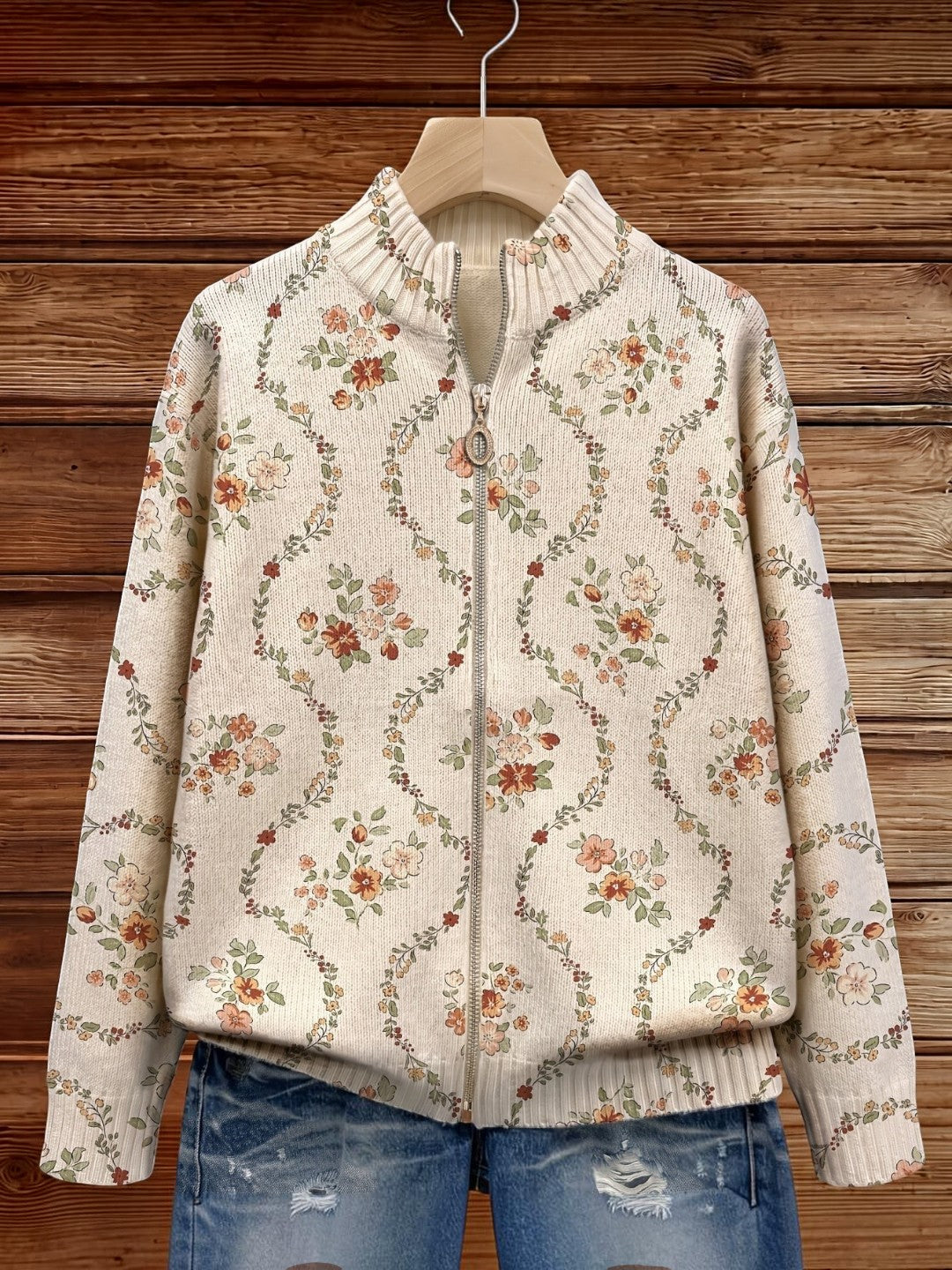 Ines | Cardigan con delicate trame floreali