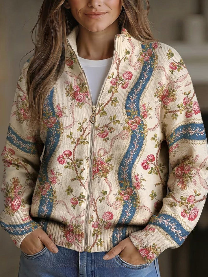 Serena | Cardigan con motivo di rose