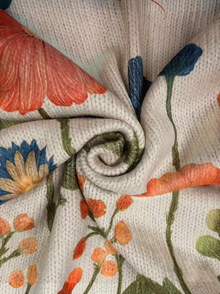 Alessia | Cardigan con motivo di fiori selvatici