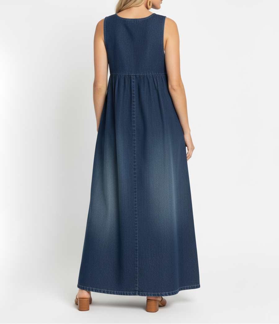 Irene - Maxi Abito in Denim Vintage