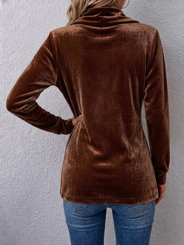 Valentina | Cappotto vintage lungo con colletto a revers e dettagli con bottoni