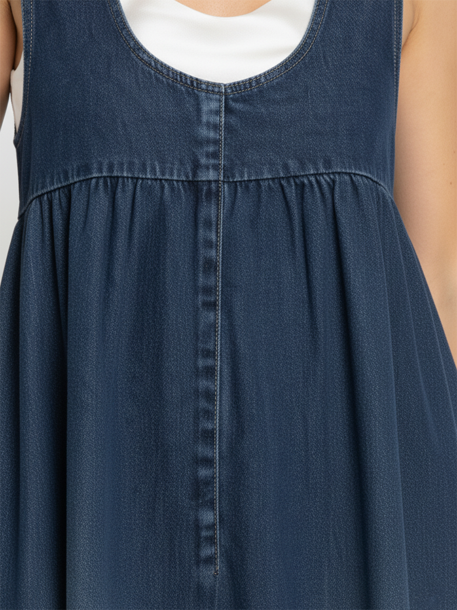 Irene - Maxi Abito in Denim Vintage