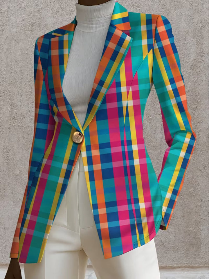 Scarlett | Blazer da Donna Multicolore a Quadri