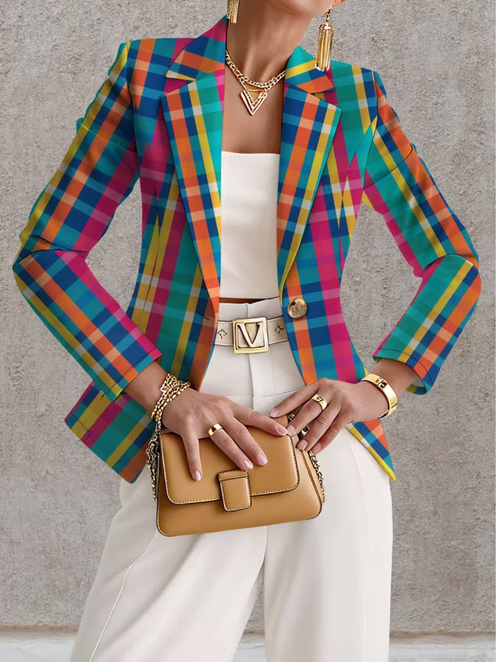 Scarlett | Blazer da Donna Multicolore a Quadri