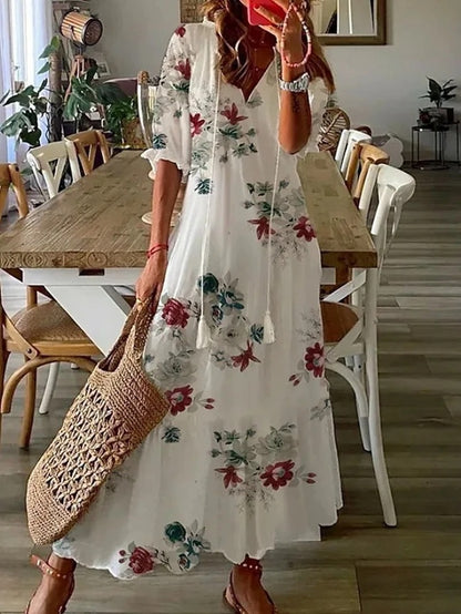 Michaela - Abito Boho con Copertura per la Pancia